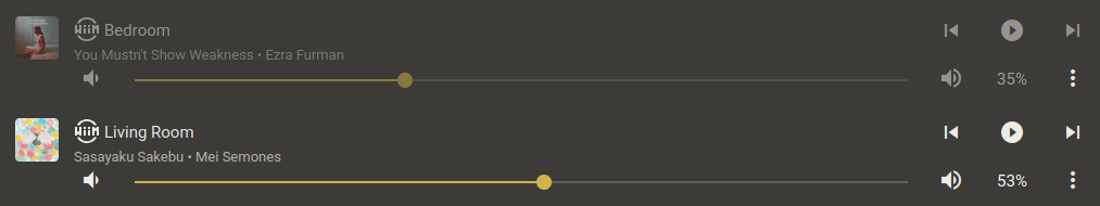 Screenshot of player view in LMS